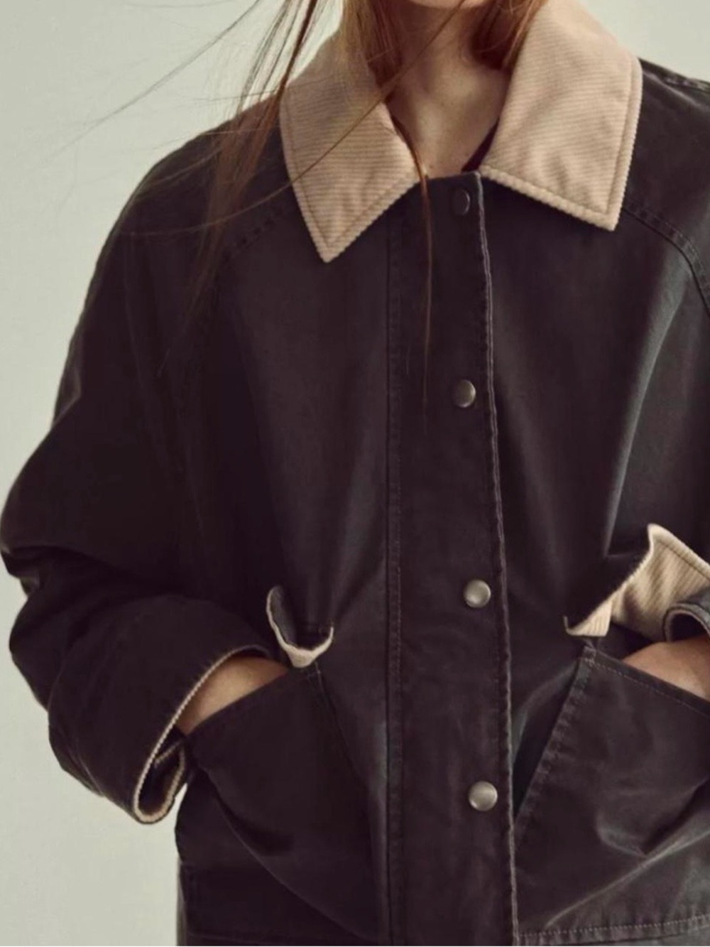 Zara Waxed Corduroy Jacket